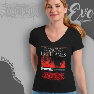 lorna shore dancing like flames v neck tshirt