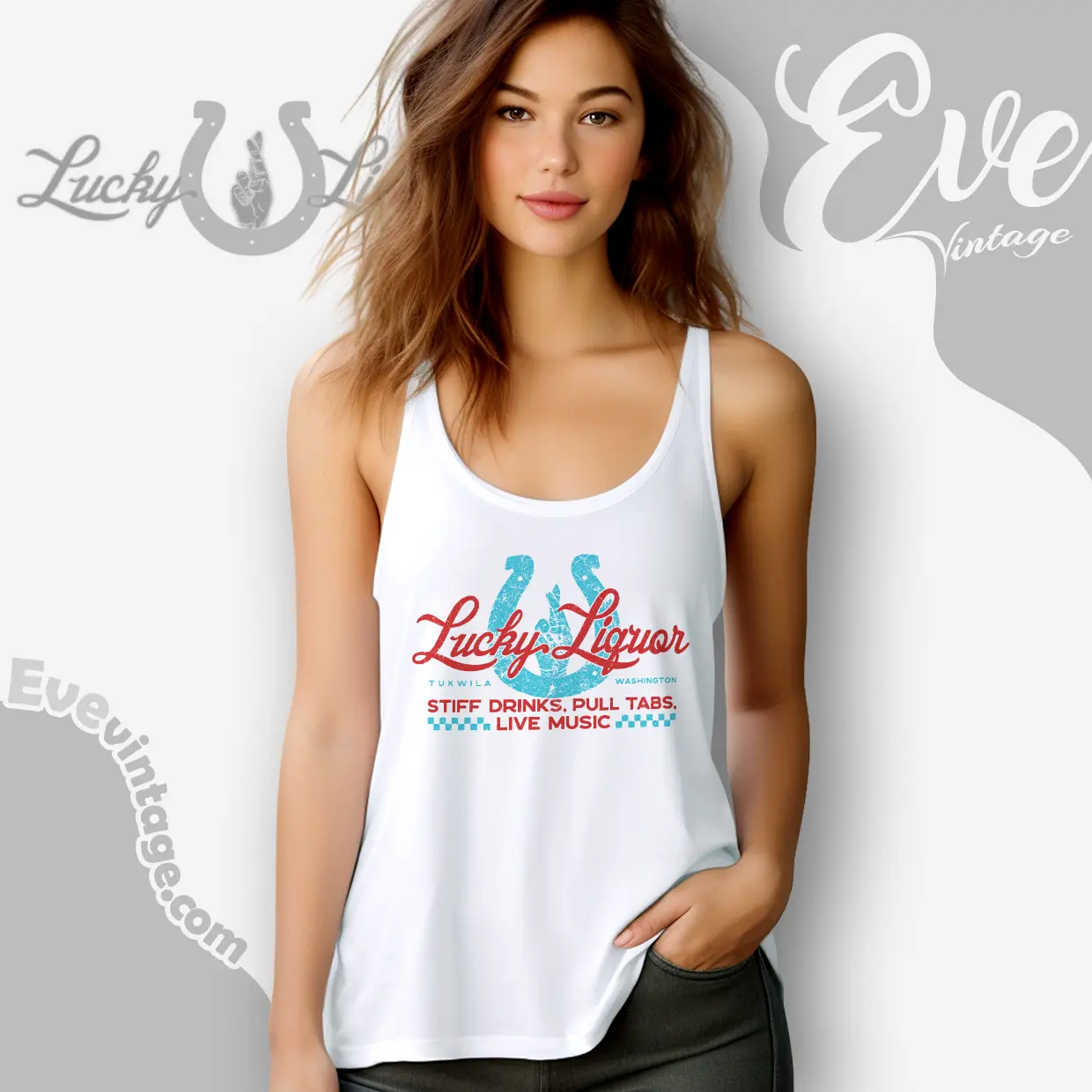 lucky liquor bar shirt tukwila wa dive bar tank top racerback lucky liquor bar shirt tukwila wa dive bar tank top racerback