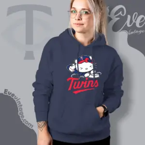 minnesota twins hello kitty sliding into home hoodie