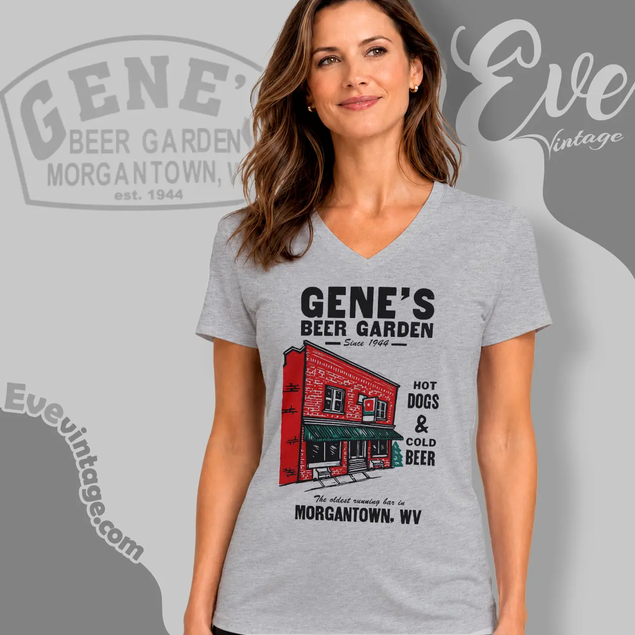 morgantown bar genes beer garden v neck tshirt morgantown bar genes beer garden v neck tshirt