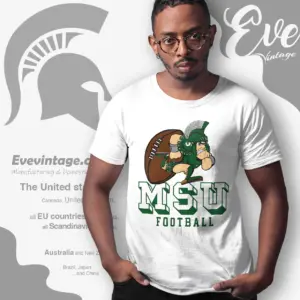 msu sparty football t shirt