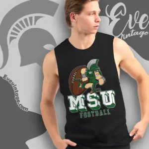 msu sparty football tank top racerback