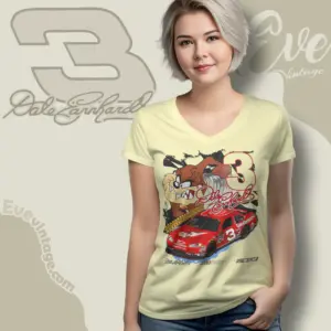 nascar dale earnhardt tasmanian devil v neck tshirt