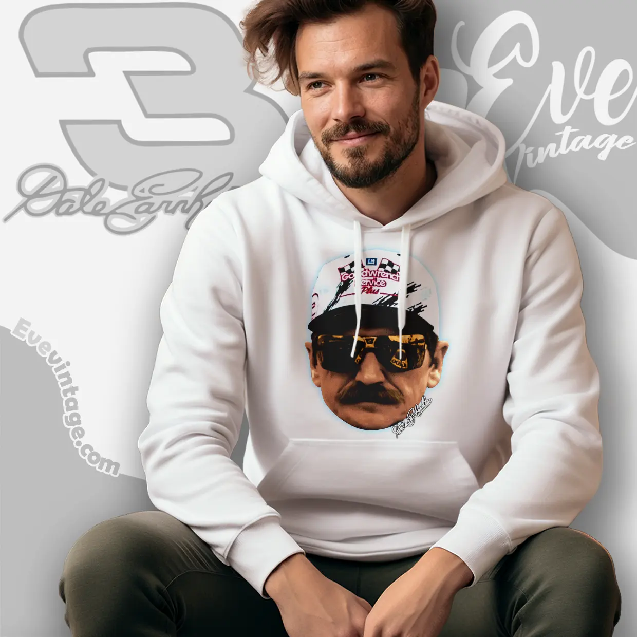 nascar legend dale earnhardt big face hoodie nascar legend dale earnhardt big face hoodie