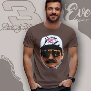 nascar legend dale earnhardt big face t shirt