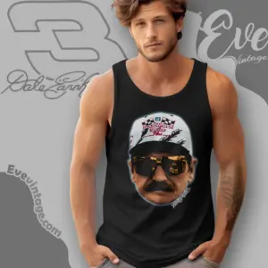 nascar legend dale earnhardt big face tank top racerback