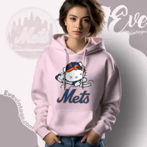 new york mets hello kitty sliding into home hoodie