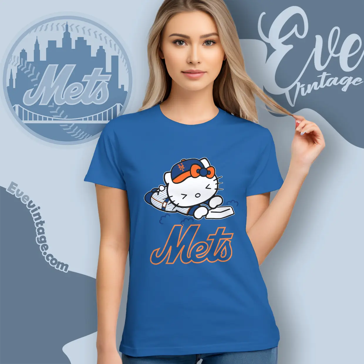 new york mets hello kitty sliding into home women t shirt new york mets hello kitty sliding into home women t shirt