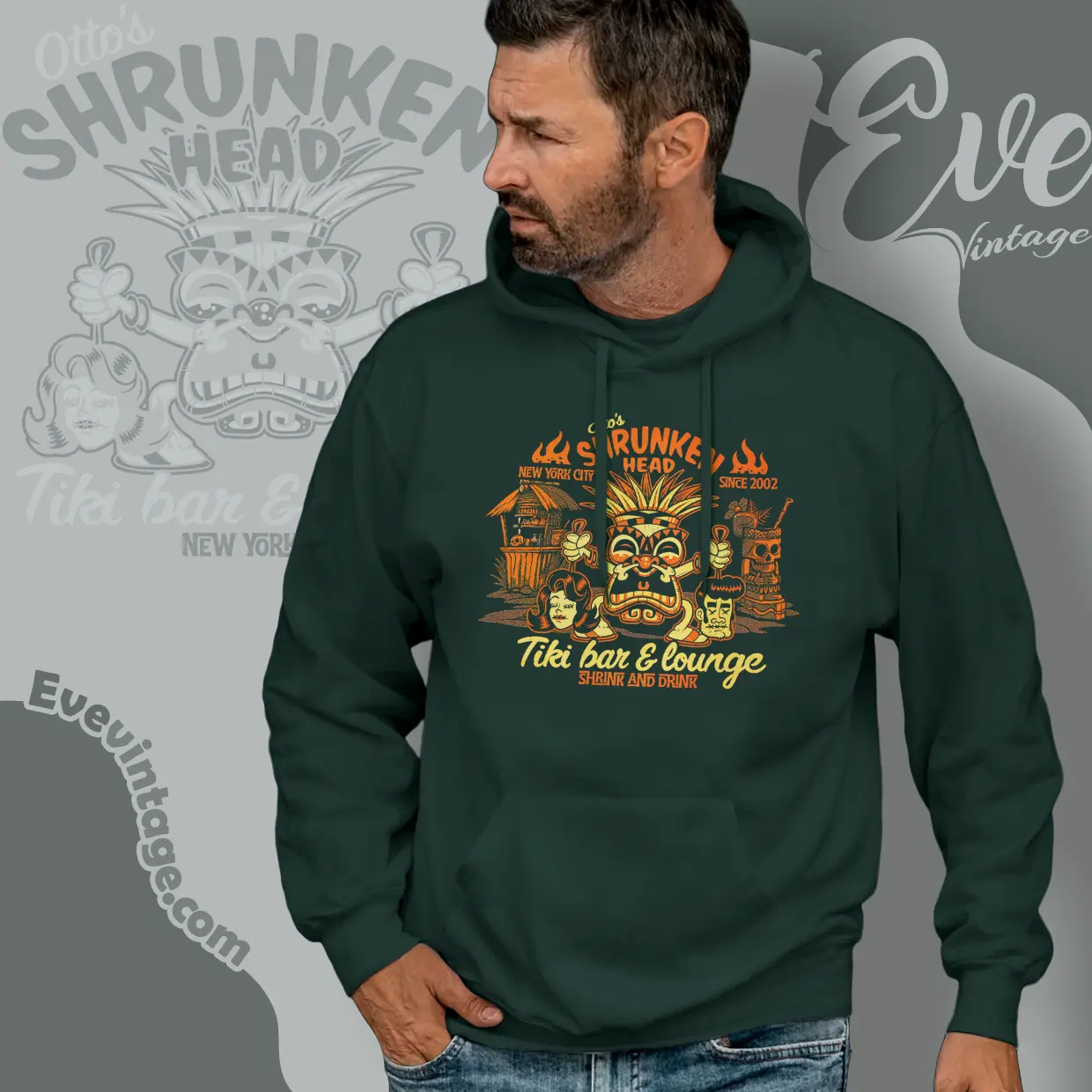 new york ottos shrunken head tiki bar hoodie new york ottos shrunken head tiki bar hoodie