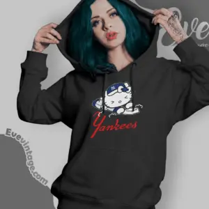 new york yankees hello kitty sliding into home hoodie