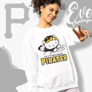 pittsburgh pirates hello kitty sliding into home sweatshirt