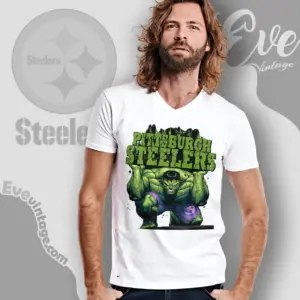 pittsburgh steelers hulk v neck tshirt