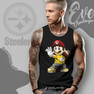 pittsburgh steelers mario tank top racerback