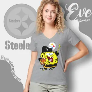 pittsburgh steelers spongebob v neck tshirt