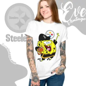 pittsburgh steelers spongebob women t shirt