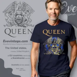 queen bohemian rhapsody royal logo t shirt