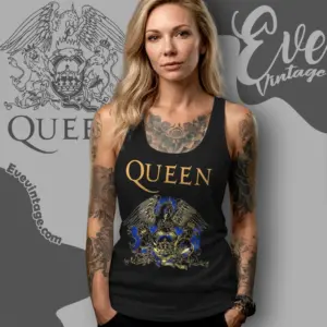 queen bohemian rhapsody royal logo tank top racerback