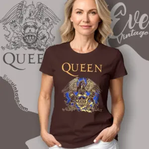 queen bohemian rhapsody royal logo women t shirt