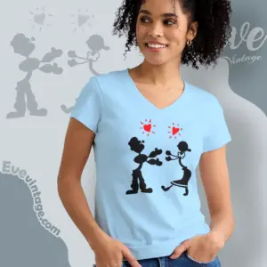 rachel green popeye olive oyl v neck tshirt