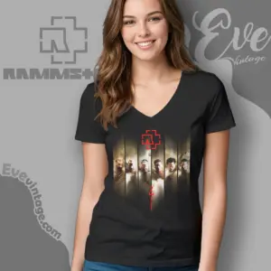 rammstein im fluss der zeit v neck tshirt