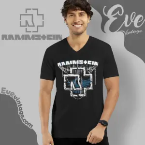 rammstein in ketten v neck tshirt