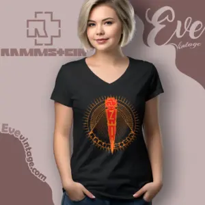 rammstein keine rast v neck tshirt