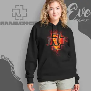 rammstein lava logo hoodie