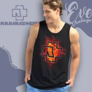 rammstein lava logo tank top racerback