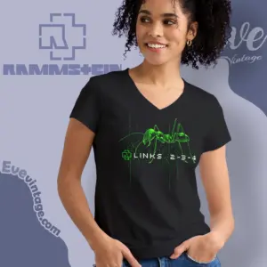 rammstein links 2 3 4 v neck tshirt