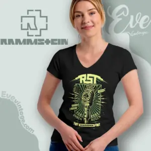 rammstein radio v neck tshirt