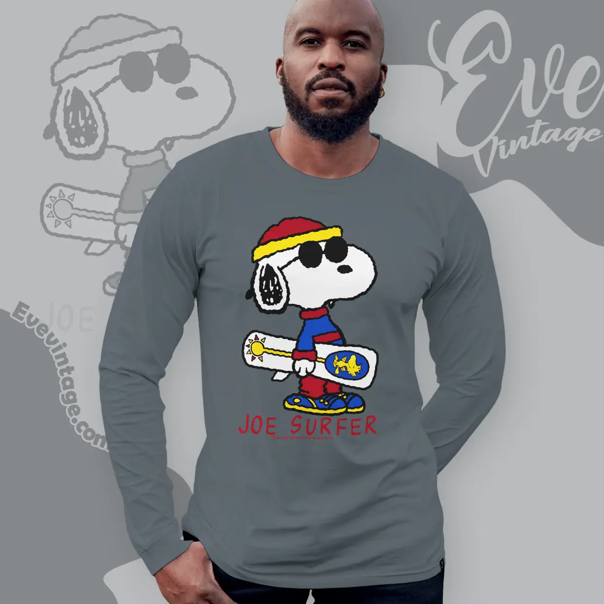 rare vintage snoopy joe surfer long sleeve tee rare vintage snoopy joe surfer long sleeve tee