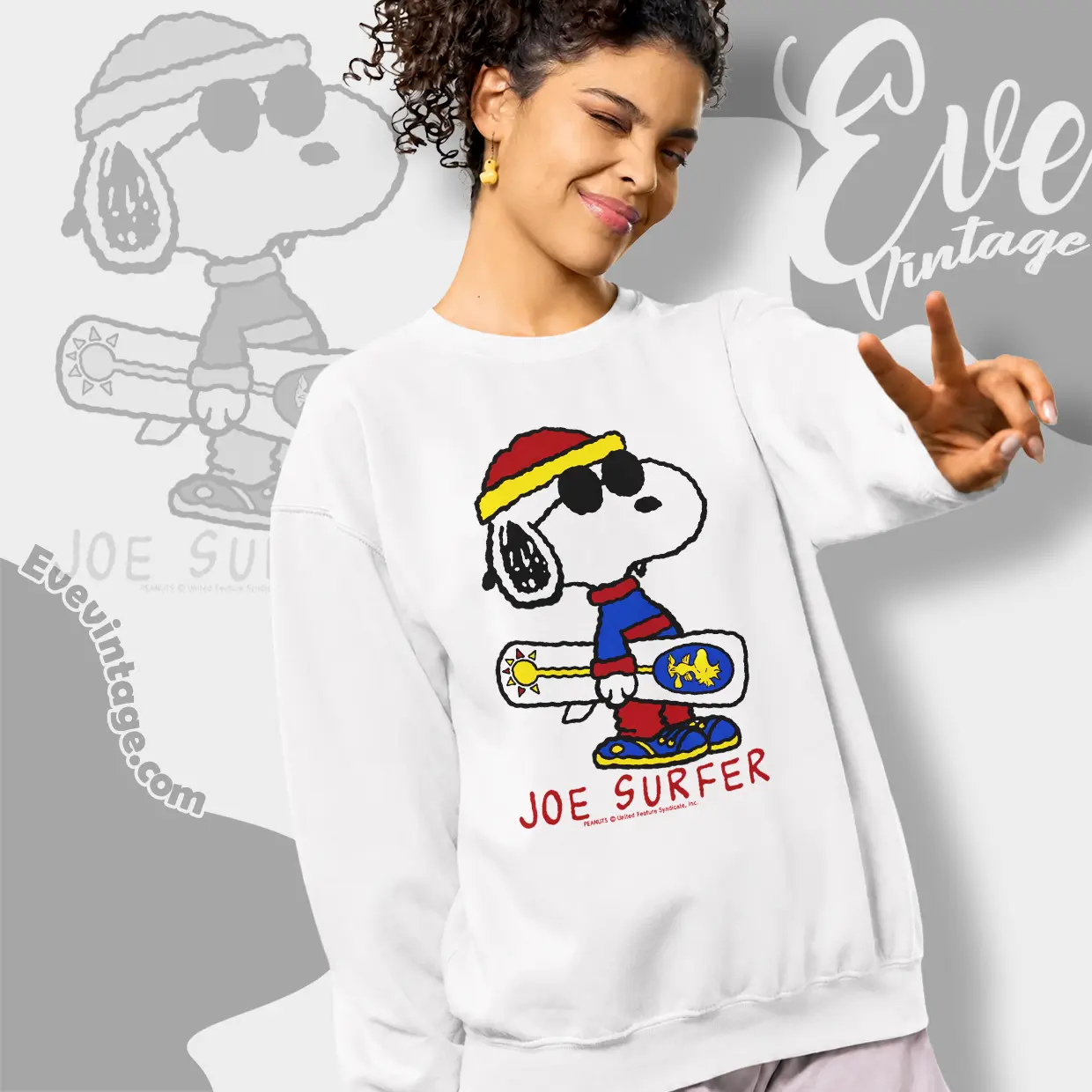 rare vintage snoopy joe surfer sweatshirt rare vintage snoopy joe surfer sweatshirt