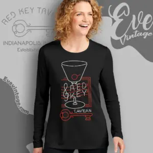 red key tavern shirt indianapolis dive bar long sleeve tee