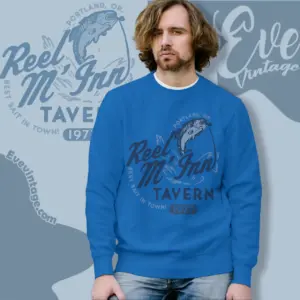 reel m inn shirt portland or dive bar sweatshirt