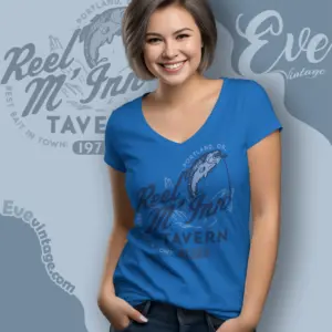 reel m inn shirt portland or dive bar v neck tshirt