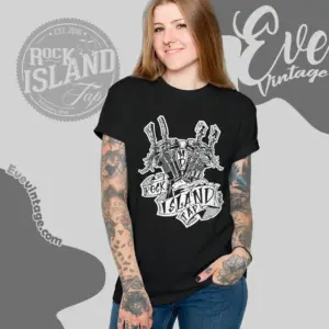 rock island tap oskaloosa iowa dive bar women t shirt