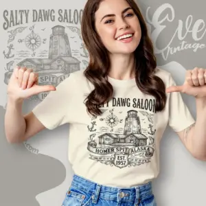 salty dawg saloon shirt homer spit ak dive bar women t shirt