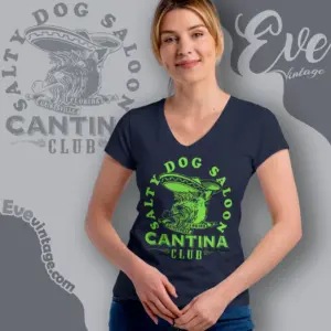 salty dog saloon cantina club shirt florida dive bar v neck tshirt