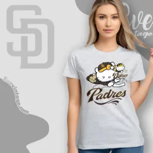 san diego padres hello kitty sliding into home t shirt