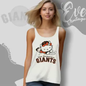 san francisco giants hello kitty sliding into home tank top racerback