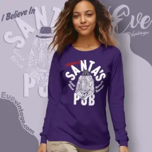 santas pub shirt nashville dive bar long sleeve tee