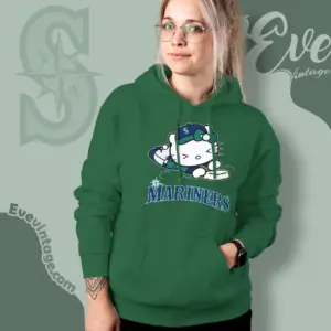 seattle mariners hello kitty sliding into home hoodie