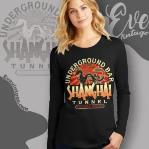 shanghai tunnel bar shirt portland underground bar long sleeve tee