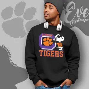 snoopy clemson tigers joe cool sweatshirt