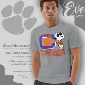 snoopy clemson tigers joe cool t shirt