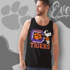 snoopy clemson tigers joe cool tank top racerback