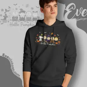 snoopy friends halloween hello pumpkin hoodie