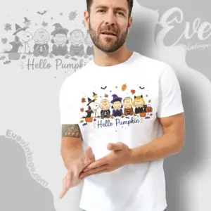 snoopy friends halloween hello pumpkin t shirt