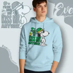 snoopy im not irish but kiss me anyway shirt hoodie