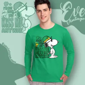 Snoopy I’m Not Irish But Kiss Me Anyway Shirt